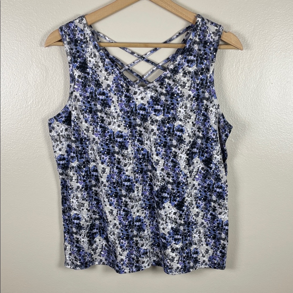 NEW Christopher & Banks Petite Medium  Crisscross Tank